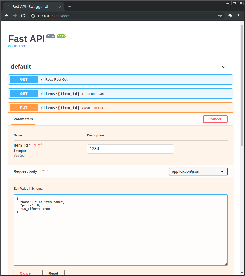 FastAPI 交互式 API 文档