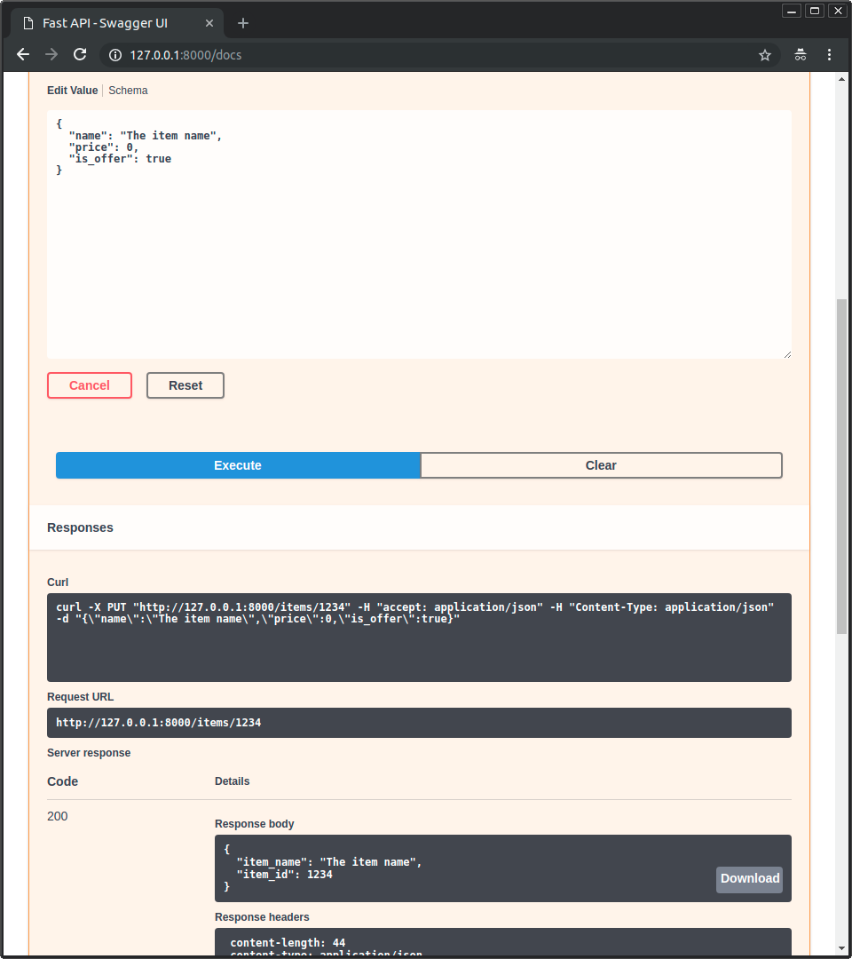 FastAPI 交互式 API 文档