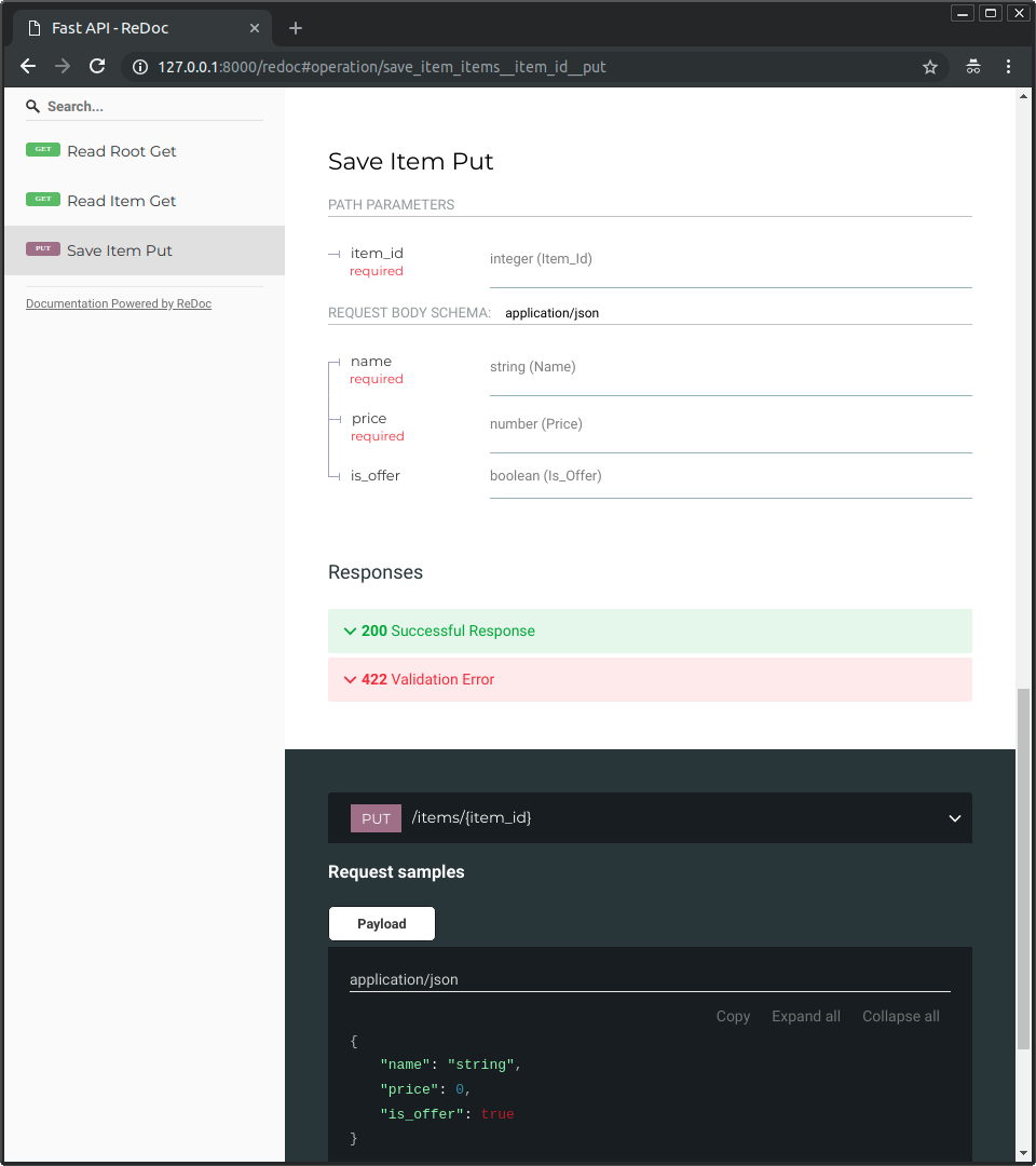 FastAPI 交互式 API 文档