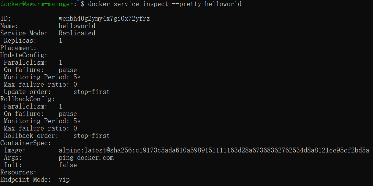 Swarm 集群管理