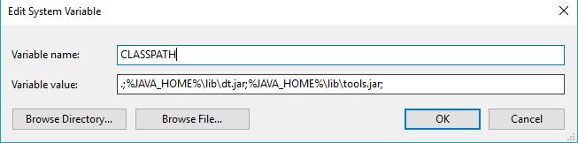 Windows 10 配置Java 环境变量