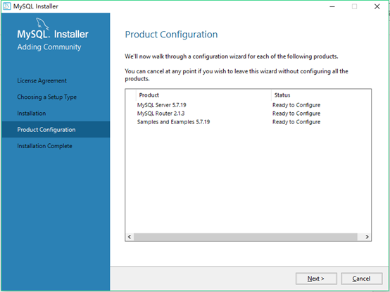 Windows10  MYSQL Installer 安装（mysql-installer-community-5.7.19.0.msi）