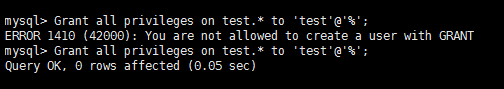 解决mysql8报错：ERROR 1410 (42000)- You are not allowed to create a user with GRANT